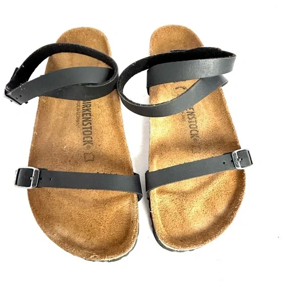 Birkenstock Black Sandals with Adjustable Straps and Cork Footbed - Picture 11 of 11
